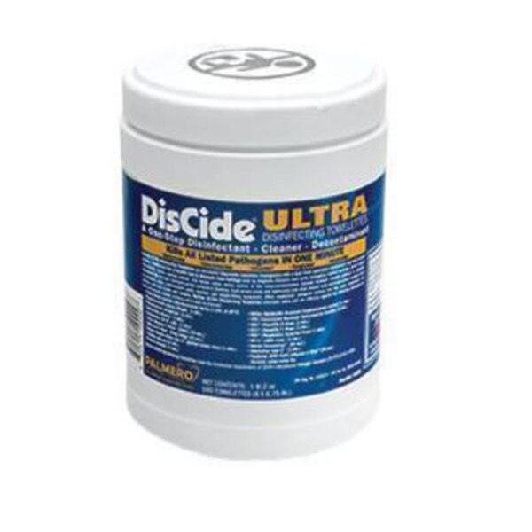 DisCide Ultra Disinfectant Towelettes Small 6" x 6.75". 160 Wipes per